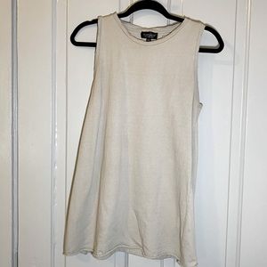 Topshop Oversized Tank w/Distressed Neck & Raw Hem